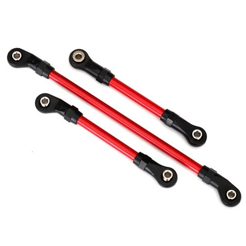 Traxxas 8146R Steering Link/Draglink/Panhard Link for TRX-4 Red